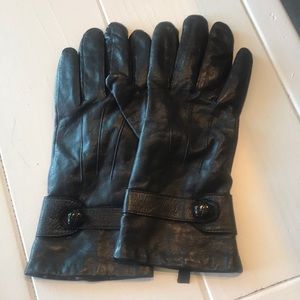 Cole Haan Women’s Black Leather Gloves